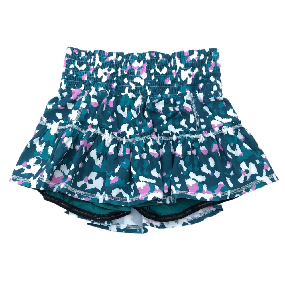 The Bubble Lifestyle Bay Breeze Teal Spots Lawley Golf Tennis Ruffle Skirt Skort - Picture 4 of 6